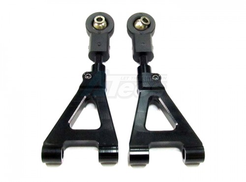 GPM Racing HPI Baja 5B RTR/5B SS/5T Aluminum Rear Upper Arm With Nylon Black Ball Ends - 1pr Set (baja 5b/5b Ss/5t) Black