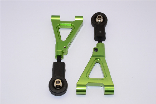 GPM Racing HPI Baja 5B RTR/5B SS/5T Aluminum Rear Upper Arm With Nylon Black Ball Ends - 1pr Set (baja 5b/5b Ss/5t) Green