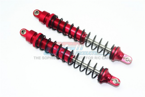 GPM Racing HPI Baja 5B RTR/5B SS/5T Aluminum Front Adjustable Spring Damper (186mm) With Silicone Cover & Aluminum Ball Ends - 1pr Set - Damper Oil 1000 Viscosity (baja 5b/5b Ss/5t) Red
