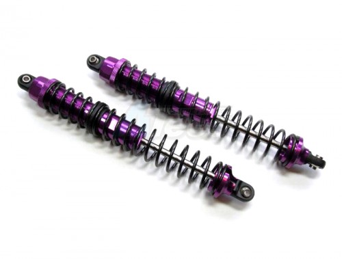 GPM Racing HPI Baja 5B RTR/5B SS/5T Aluminum Rear Adjustable Spring Damper (208mm) With Damper Oil 1000 Viscosity- 1pr Set (baja 5b/5b Ss/5t) Purple