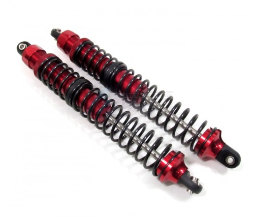 GPM Racing HPI Baja 5B RTR/5B SS/5T Aluminum Rear Adjustable Spring Damper (208mm) With Damper Oil 1000 Viscosity- 1 Pair Set (baja 5b/5b SS/5t) Red