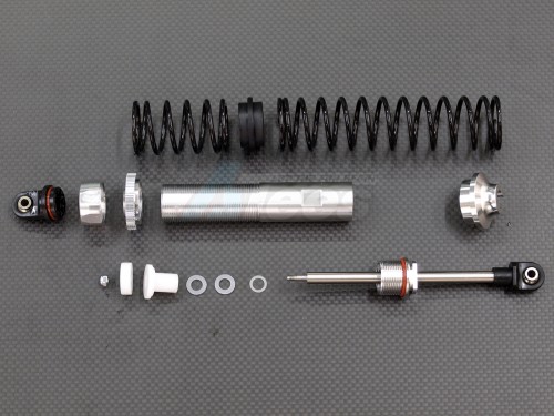 GPM Racing HPI Baja 5B RTR/5B SS/5T Aluminum Rear Adjustable Spring Damper (208MM) With Damper Oil 1000 Viscosity- 1Pair Set (Baja 5B/5B SS/5T) Silver