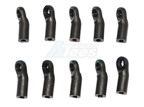 GPM Racing Miscellaneous All Nylon 4MM Clockwise And Anticlockwise Ball Links Of 24MM Long (Count From Middle Of The Hole And Use With 5.8MM Balls) - 10Pcs Black