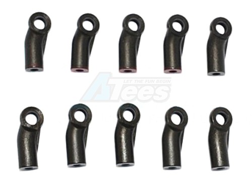 GPM Racing Miscellaneous All Nylon 4MM Clockwise And Anticlockwise Ball Links Of 19MM Long (Count From Middle Of The Hole And Use With 5.8MM Balls) - 10Pcs Black