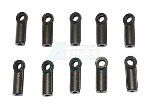 GPM Racing Miscellaneous All Nylon 4MM Clockwise And Anticlockwise Ball Links Of 21.5MM Long (Count From Middle Of The Hole And Use With 5.8MM Balls) - 10Pcs Black