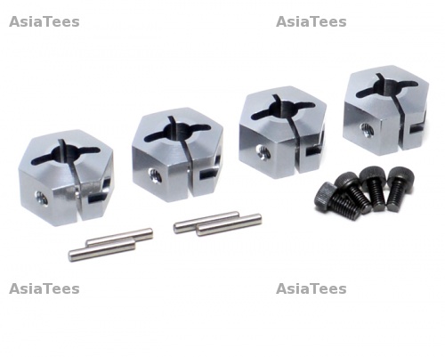 GPM Racing HPI Bullet 3.0 Aluminum Hex Adapter 14mm Diameter With 9mm Thickness-4pcs Set Gun Metal