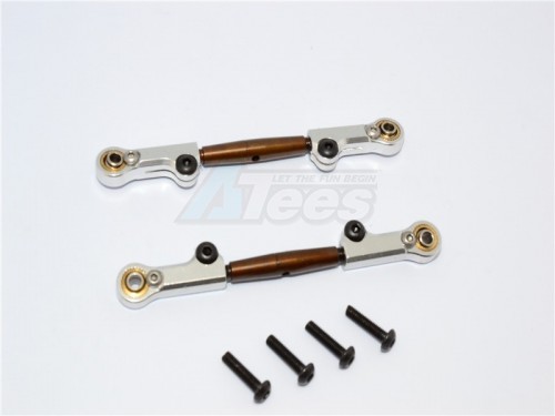 GPM Racing HPI Bullet 3.0 Spring Steel Front Adjustable Tie Rod With Aluminum Ends (4MM Anti Cross-Thread To Extend 73MM-80MM) - 1Pair Set OCS