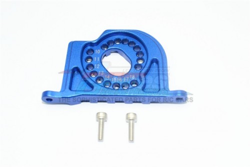 GPM Racing Team Losi Baja Rey Aluminium Motor Mount Plate With Heat Sink Fins - 3Pcs Set Blue