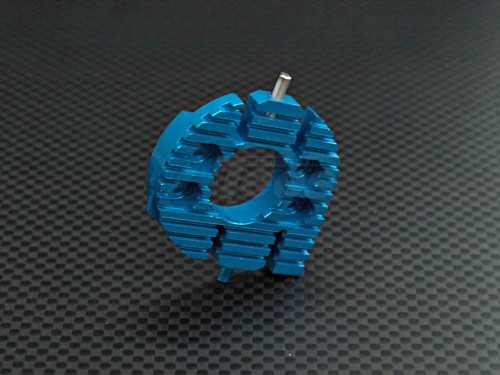GPM Racing Tamiya CC01 Aluminum Motor Plate - 1 Piece Blue