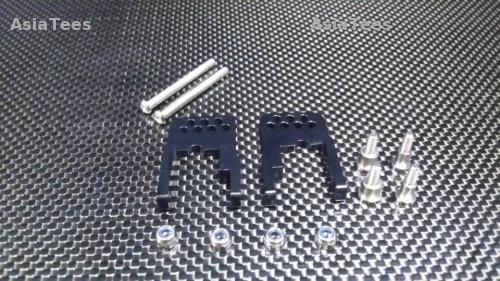 GPM Racing Tamiya CC01 Aluminium Rear Damper Mount With Multiple Holes- 1 Set Black