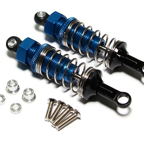 GPM Racing Tamiya CC01 Nylon Rear Ball Top Damper (70MM) With Aluminum Body & Ball Ends – 1Pair Set Blue