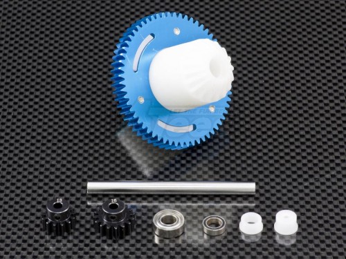 GPM Racing Tamiya CC01 Aluminum Motor Gear Set 4 Pcs Blue