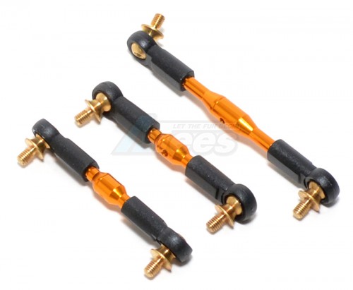 GPM Racing Tamiya CC01 Aluminum Tie Rod For Servo & Steering 3 Pieces Set Gold