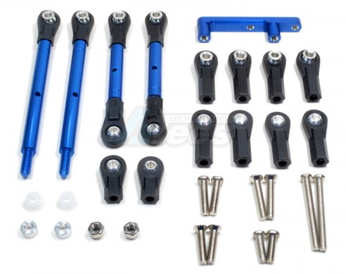 GPM Racing Tamiya CC01 Aluminum Rear Adjustable Suspension Links 4 Pieces Set Blue