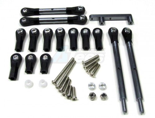 GPM Racing Tamiya CC01 Aluminum Rear Adjustable Suspension Links 4 Pieces Set Gun Metal