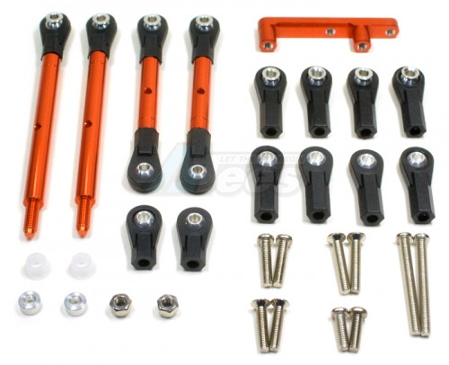 GPM Racing Tamiya CC01 Aluminum Rear Adjustable Suspension Links 4 Pieces Set Orange