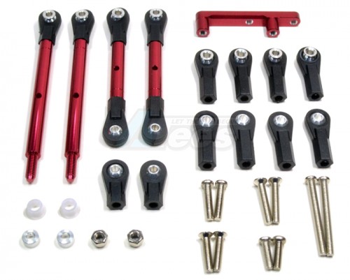 GPM Racing Tamiya CC01 Aluminum Rear Adjustable Suspension Links 4 Pieces Set Red