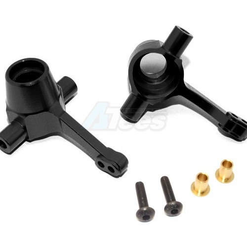 GPM Racing HPI Crawler King Aluminium Front/Rear Knuckle Arm - 1Pr Set Black