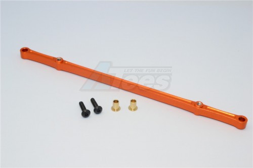 GPM Racing HPI Crawler King Aluminium Front/Rear Steering Tie Rod - 1Pc Set Orange