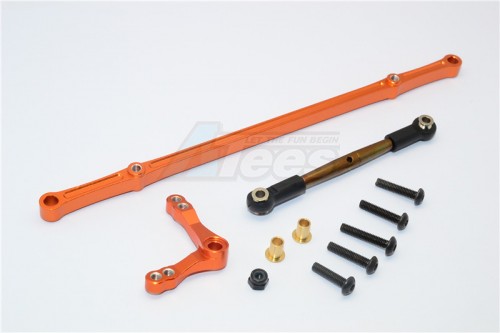 GPM Racing HPI Crawler King Aluminium Servo Saver & Suspension Rod - 3Pcs Set Orange