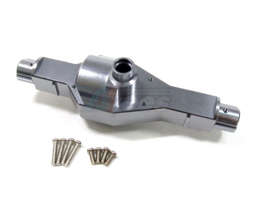 GPM Racing Tamiya CR01 Aluminum Front/rear Axle Case - 2pcs Set Gun Metal