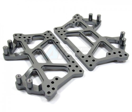 GPM Racing Tamiya CR01 Aluminum Side Frame - 2pcs Set Gun Metal