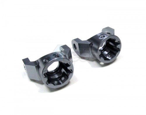 GPM Racing Tamiya CR01 Aluminum Front/rear C-hub - 1pr Gun Metal