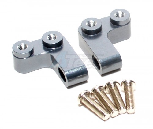GPM Racing Tamiya CR01 Aluminum Servo Post - 2pcs Set Gun Metal