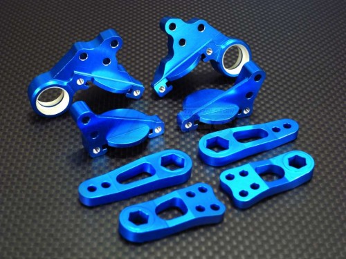 GPM Racing Tamiya CR01 Aluminum Front / Rear Spring Holder 8 Pieces Set Blue
