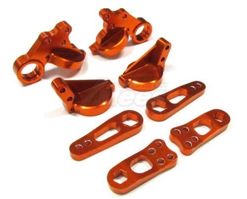 GPM Racing Tamiya CR01 Aluminum Front / Rear Spring Holder 8 Pieces Set Orange
