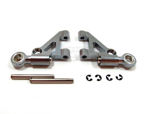 GPM Racing HPI Cup Racer Aluminum Frotn Upper Arm - 1pr Set Gun Metal