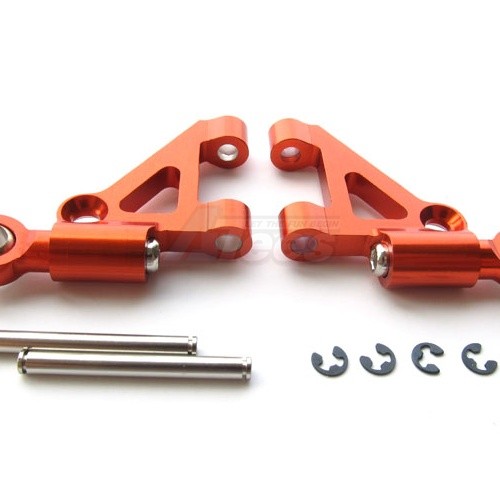 GPM Racing HPI Cup Racer Aluminum Frotn Upper Arm - 1pr Set Orange