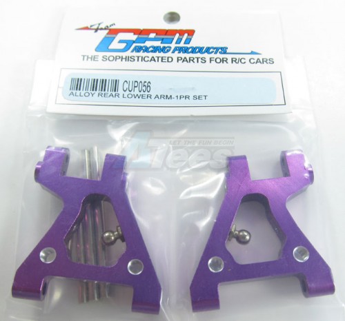 GPM Racing HPI Cup Racer Aluminum Rear Lower Arm - 1 Pair Set Purple
