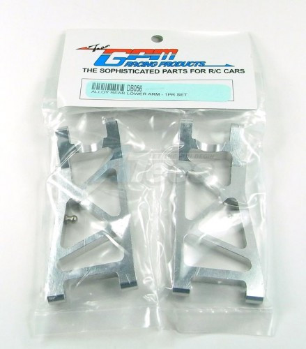 GPM Racing Tamiya DB-01 Aluminum Rear Lower Arm With Kingpin Screws-1 Pair Set Silver