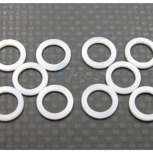 GPM Racing Miscellaneous All Delrin Collars (Inner: 7mm, Outer: 10mm, Thickness: 1mm) -10pcs