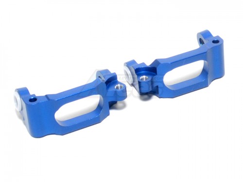 GPM Racing Tamiya DF-02 Aluminum Front C-hub With Delrin Collars - 1 Pair Set Blue