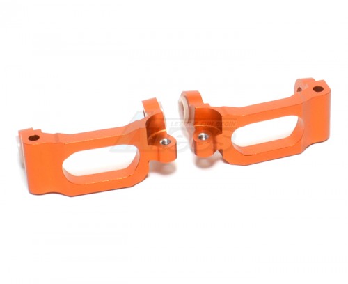 GPM Racing Tamiya DF-02 Aluminum Front C-hub With Delrin Collars - 1pr Set Orange