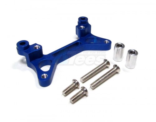 GPM Racing Tamiya DF-02 Aluminum Front Shock Tower With Aluminum Collars & Screws - 1 Piece Set Blue