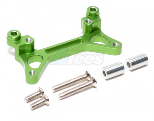 GPM Racing Tamiya DF-02 Aluminum Front Shock Tower With Aluminum Collars & Screws - 1 Piece Set Green