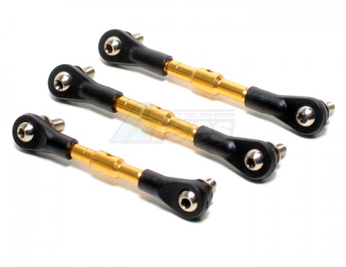 GPM Racing Tamiya DF-02 Aluminum Completed Tie Rod With 5.8mm Balls - 3pcs Set Champaign