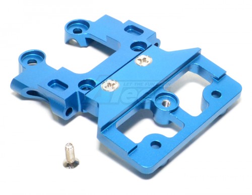 GPM Racing Tamiya DF-03 Aluminum Front Gear Box Lower Mount With Screws - 1pc Set (DF03RA Subaru Impreza) Blue