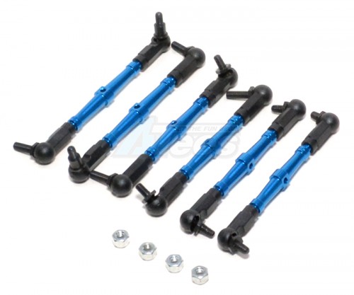 GPM Racing Tamiya DF-03 Aluminum Complete Tie Rod 3 Pairs Set Blue