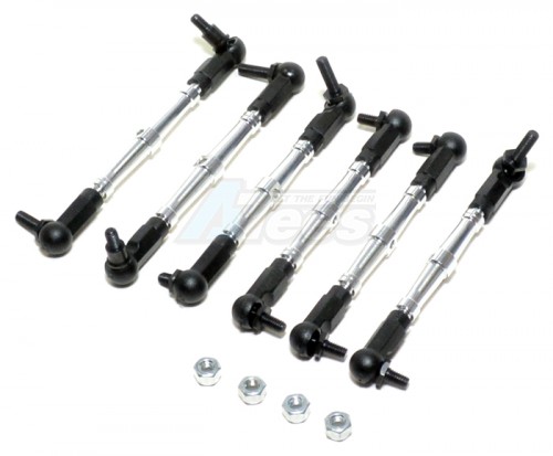GPM Racing Tamiya DF-03 Aluminum Complete Tie Rod 3 Pairs Set Silver