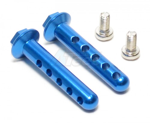 GPM Racing Tamiya DF-03 Aluminum Front Body Post - 1Pair Blue