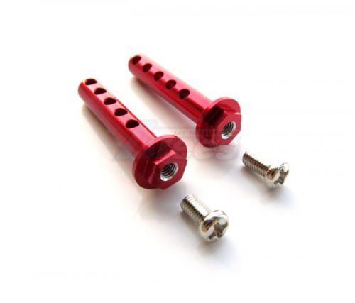 GPM Racing Tamiya DF-03 Aluminum Front Body Posts With Screws - 1 Pair Set Red