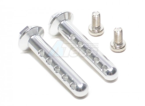GPM Racing Tamiya DF-03 Aluminum Front Body Posts With Screws - 1pr Set Silver
