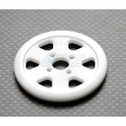 GPM Racing Miscellaneous All Delrin Spur Gear - 124t-1pc White