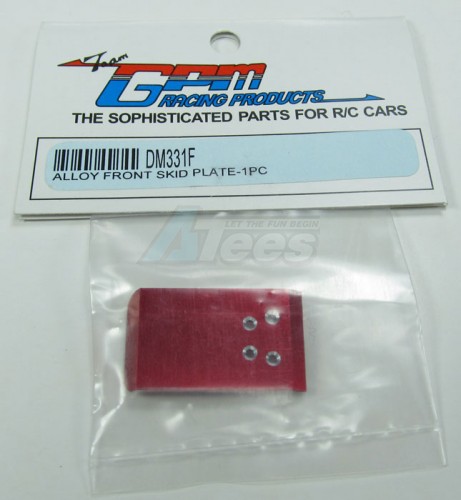 GPM Racing Team Losi Micro Desert Truck Aluminum Front Skid Plate Red
