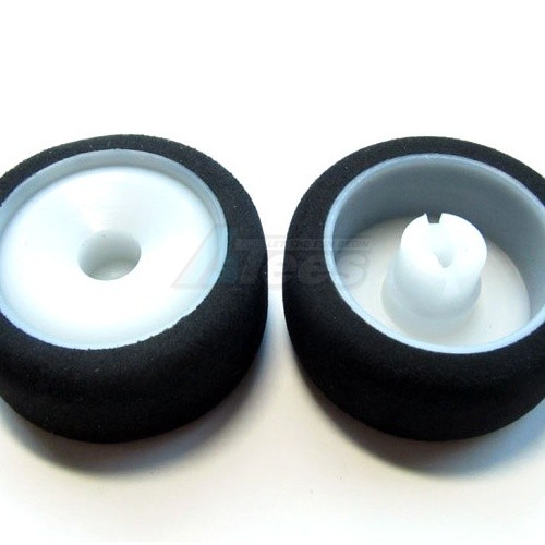 GPM Racing HPI Micro RS4 / Drift Delrin Rear Mounted Foam Tire - 2 Pieces White