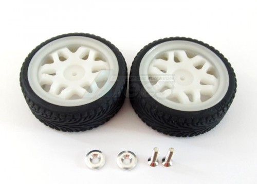 GPM Racing HPI Micro RS4 / Drift Delrin Front Rim Option + Insert + Pattern Tire (25deg) 1pr